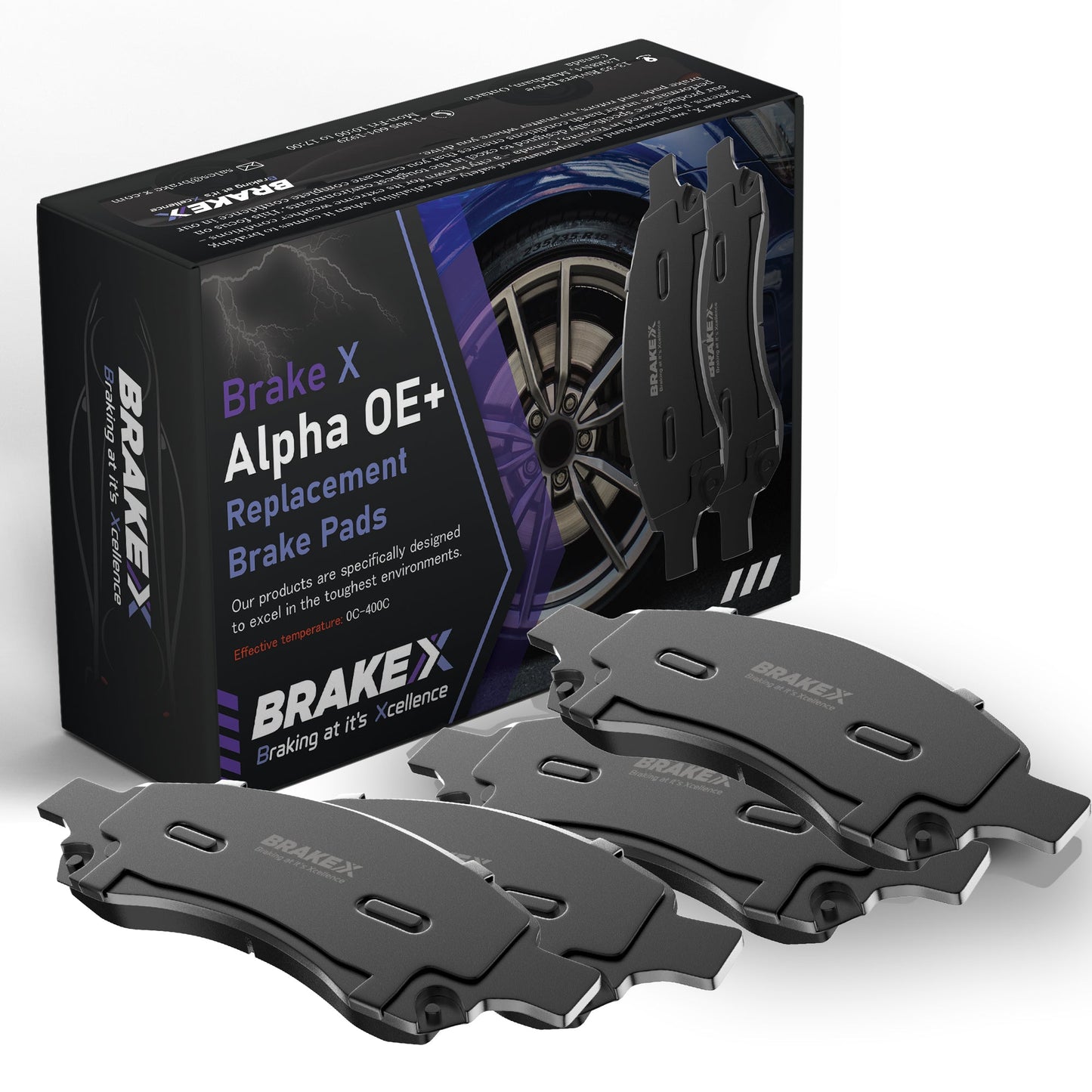 Alpha PH Neutral Ceramic OE+ Replacement Brake Pads #BRXSP-FF-XC-247