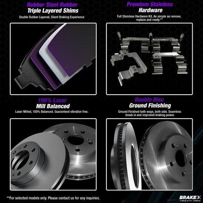Aegis GEOMET Coated Rotors Alpha Ceramic Pads Brake Kit #BRXSP-FF-CC-0000001-1