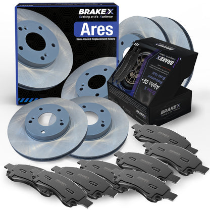 Ares Semi Coated Rotors and Alpha Ceramic Pads Brake Kit #BRXSP-FR-TC-0004892-1