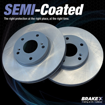 Ares Semi Coated Rotors and Alpha Ceramic Pads Brake Kit #BRXSP-FF-TC-0002002-1
