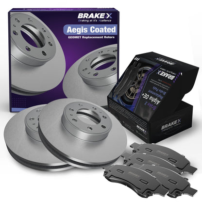 Aegis GEOMET Coated Rotors Alpha Ceramic Pads Brake Kit #BRXSP-FF-CC-0000001-1