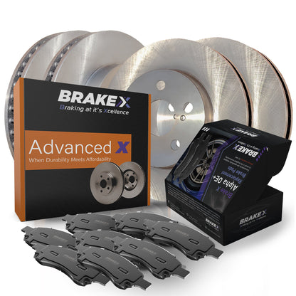 Advanced X Rotors and Alpha Ceramic Pads Brake Kit