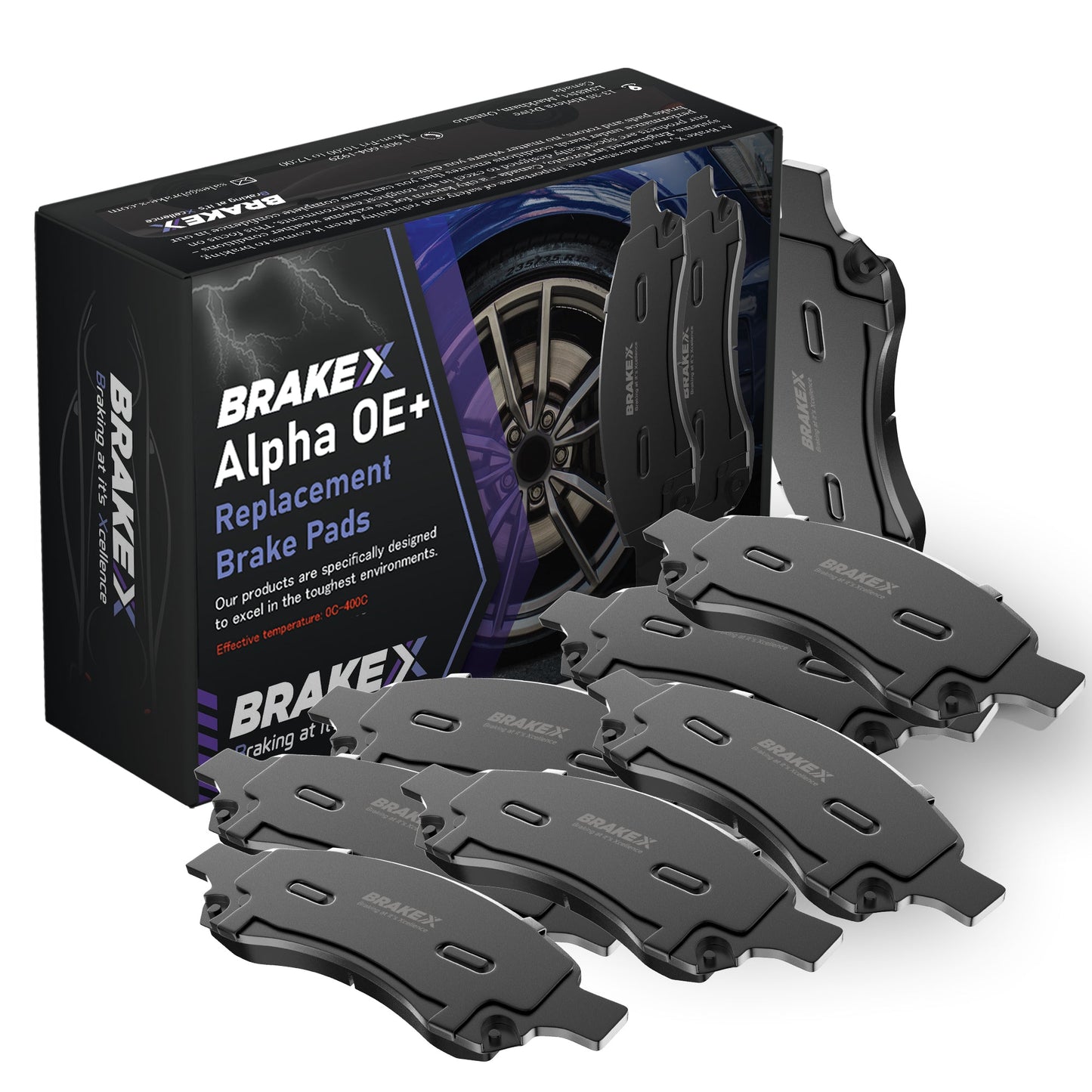 Alpha PH Neutral Ceramic OE+ Replacement Brake Pads #BRXSP-FR-XC-0005142-1