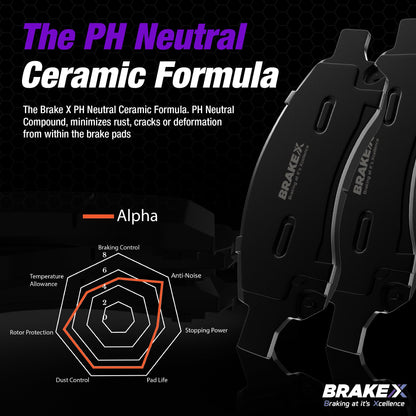 Alpha PH Neutral Ceramic OE+ Replacement Brake Pads